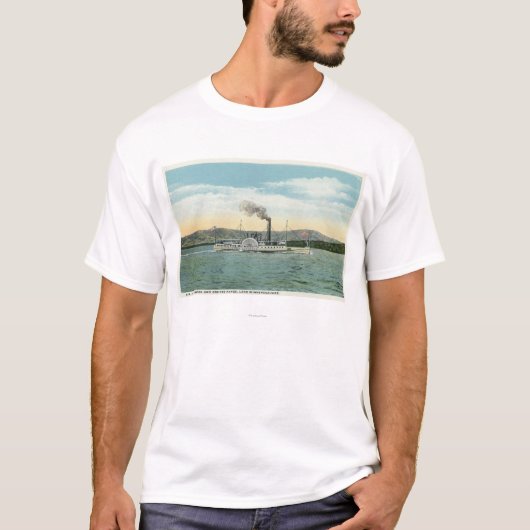 Mt. Washington Steamer, Uitzicht Ossipee Range T-shirt (Voorkant)