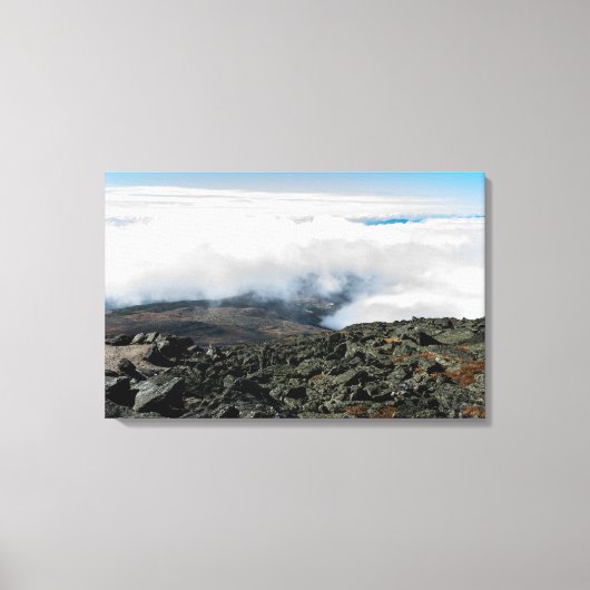 Mt. Washington Summit Rocky Terrain Canvas Afdruk (Voorkant)