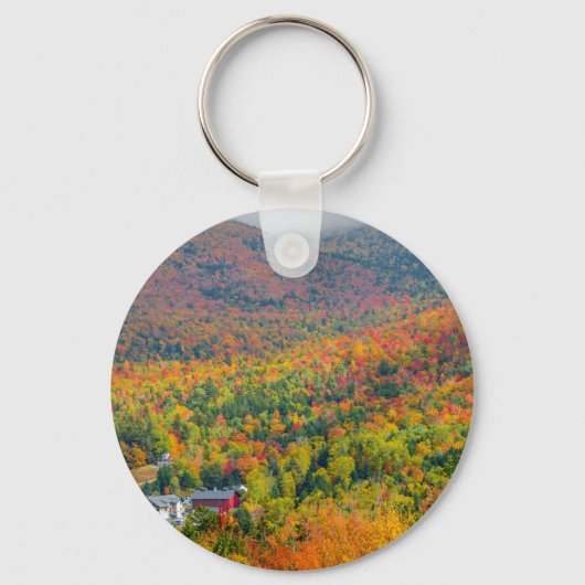 Mt. Washington Valley in Autumn Button Sleutelhang Sleutelhanger (Voorkant)