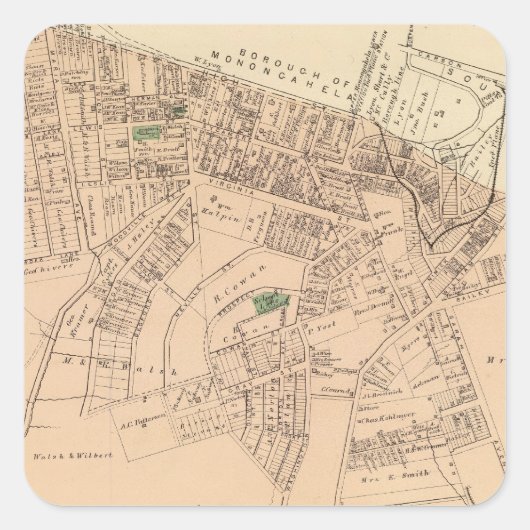 Mt Washington Vierkante Sticker (Voorkant)