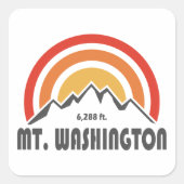 Mt. Washington Vierkante Sticker (Voorkant)