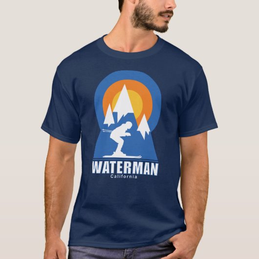 MT Waterman Ski Sunset Retro T-shirt (Voorkant)