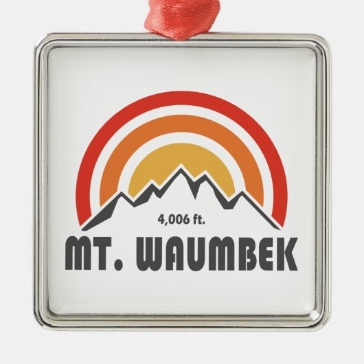 Mt. Waumbek New Hampshire Metalen Ornament (Voorkant)