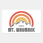 Mt. Waumbek New Hampshire Rechthoekige Sticker (Voorkant)