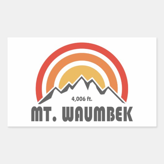 Mt. Waumbek New Hampshire Rechthoekige Sticker (Voorkant)