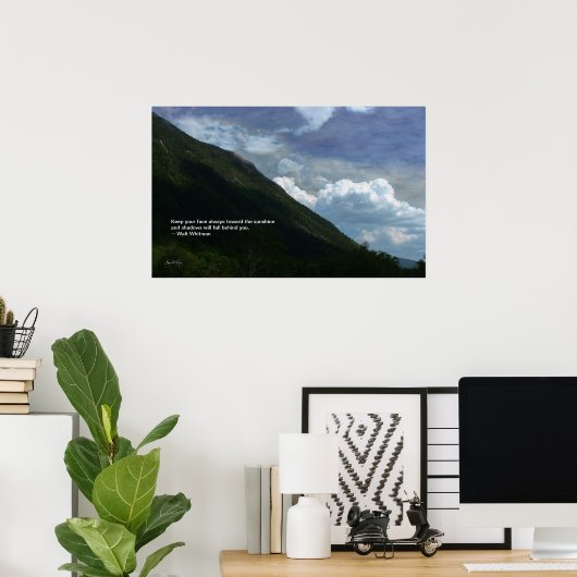 Mt Webster: Whitman quote poster (Thuiskantoor)