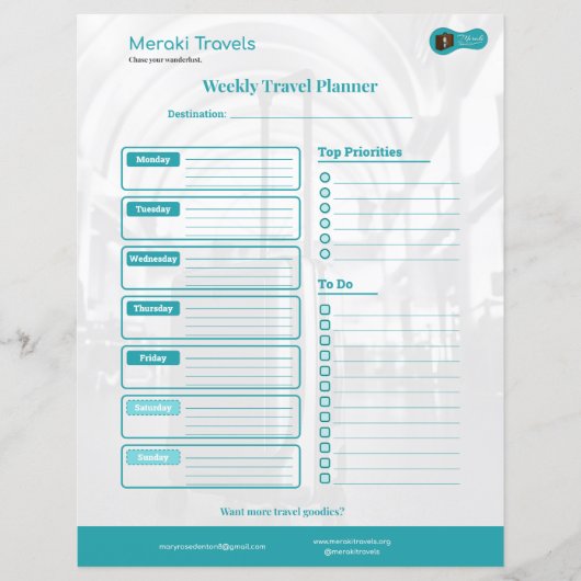 MT Weekly Travel Planner (Voorkant)