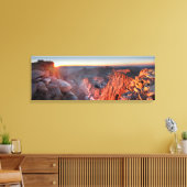 Mt Whitney en Pinnacles Sunrise - John Muir Trail Canvas Afdruk (Insitu (Woonkamer))