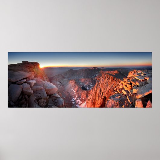 Mt Whitney en Pinnacles Sunrise - John Muir Trail Poster (Voorkant)