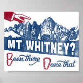 Mt Whitney Poster Mountain climate Souvenir (Voorkant)