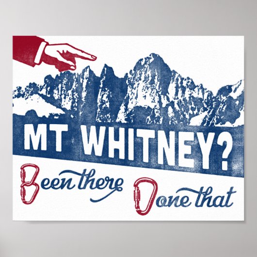 Mt Whitney Poster Mountain climate Souvenir (Voorkant)