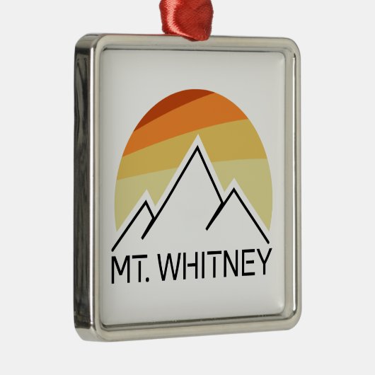 Mt. Whitney Retro Metalen Ornament (Rechts)
