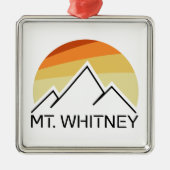 Mt. Whitney Retro Metalen Ornament (Voorkant)