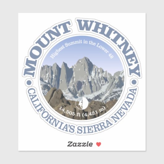 Mt Whitney Sticker (Vel)