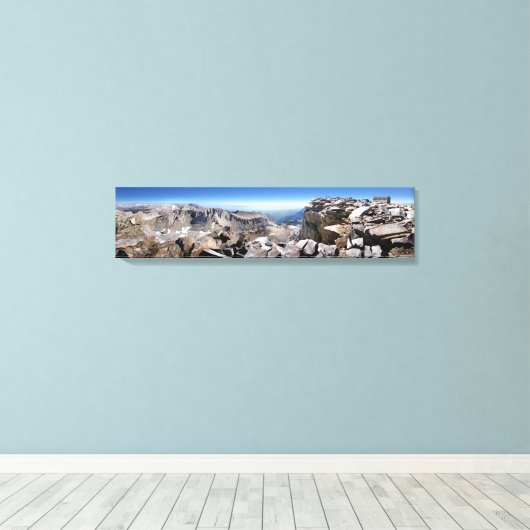 Mt Whitney Summit - John Muir Trail Canvas Afdruk (Insitu (Houten vloer))