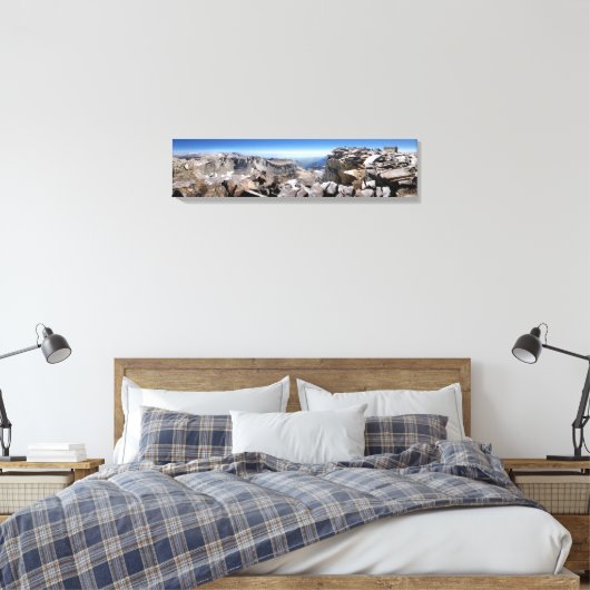 Mt Whitney Summit - John Muir Trail Canvas Afdruk (Insitu (Slaapkamer))