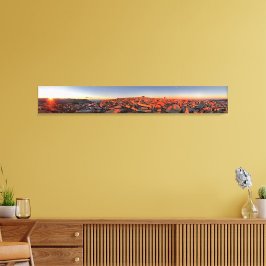Mt Whitney Sunset Panorama - John Muir Trail Canvas Afdruk (Insitu (Woonkamer))