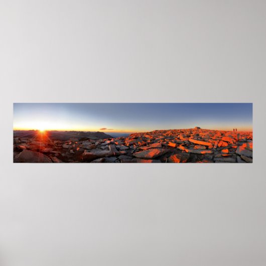 Mt Whitney Sunset Panorama - John Muir Trail Poster (Voorkant)