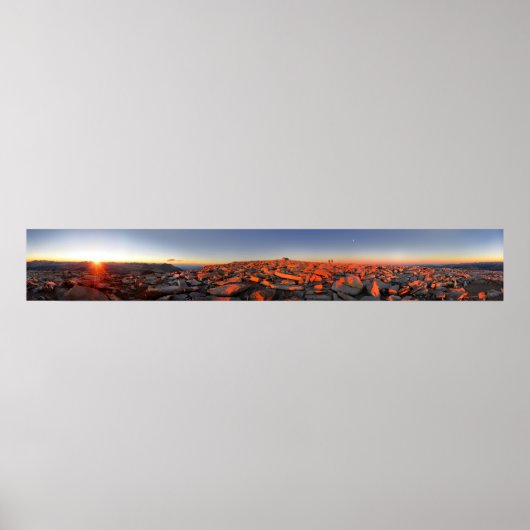 Mt Whitney Sunset Panorama - John Muir Trail Poster (Voorkant)