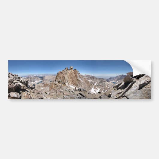 Mt Whitney Trail Crest Panorama - Sierra Bumpersticker (Voorkant)