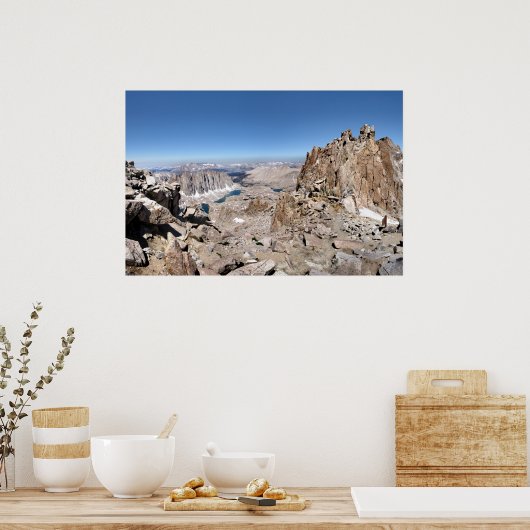 Mt Whitney Trail Crest Panorama - Sierra Poster (Keuken)
