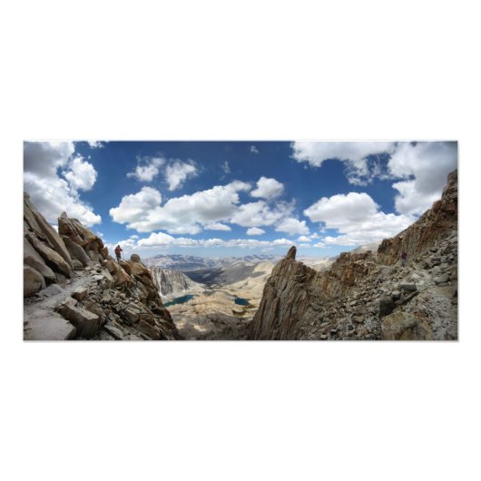 Mt Whitney Trail Over Hitchcock en Guitar lakes 2 Foto Afdruk (Voorkant)