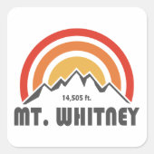 Mt. Whitney Vierkante Sticker (Voorkant)