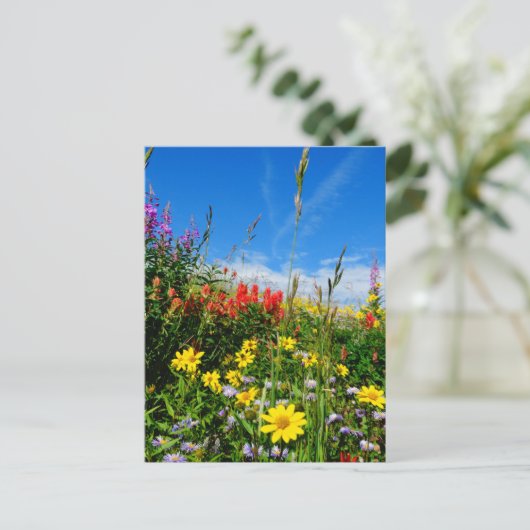 Mt. Wildbloemen Briefkaart (Staand voorkant)