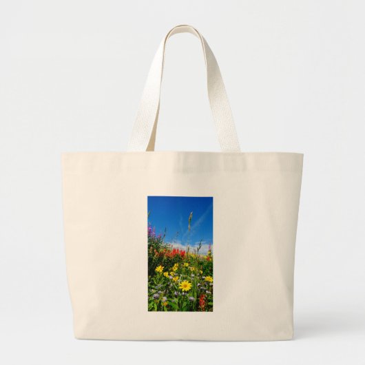Mt. Wildbloemen Grote Tote Bag (Voorkant)
