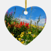 Mt. Wildbloemen Keramisch Ornament (Voorkant)