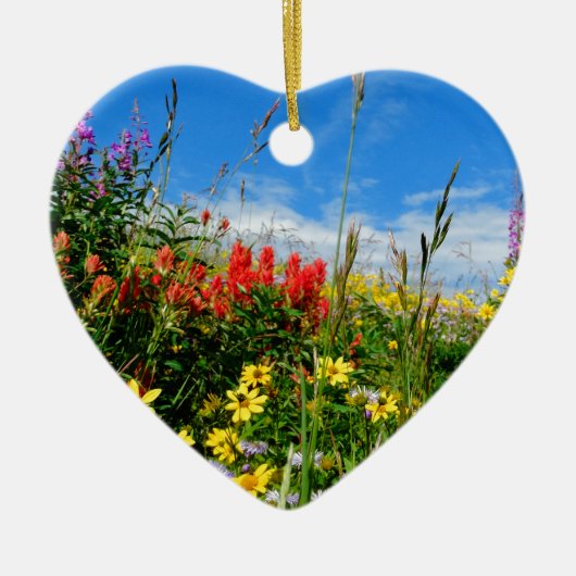 Mt. Wildbloemen Keramisch Ornament (Voorkant)