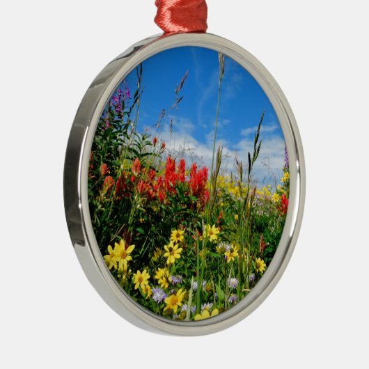 Mt. Wildbloemen Metalen Ornament (Rechts)