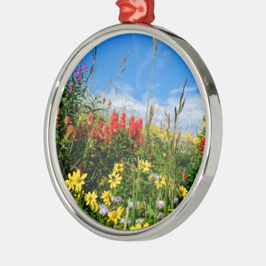 Mt. Wildbloemen Metalen Ornament (Links)
