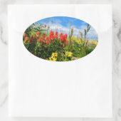 Mt. Wildbloemen Ovale Sticker (Tas)