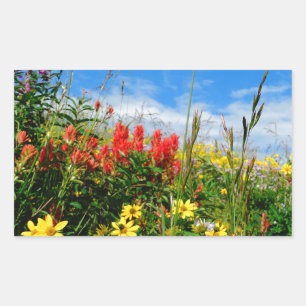 Mt. Wildbloemen Rechthoekige Sticker