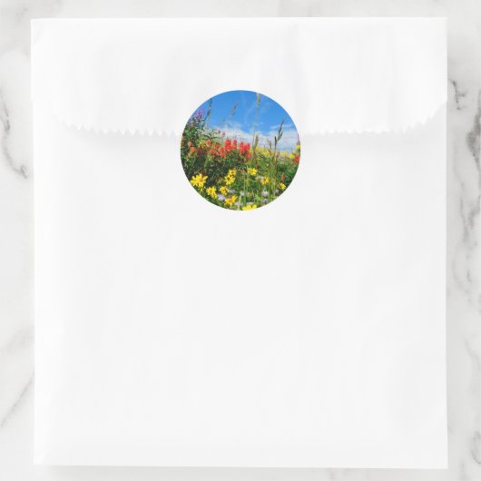 Mt. Wildbloemen Ronde Sticker (Tas)