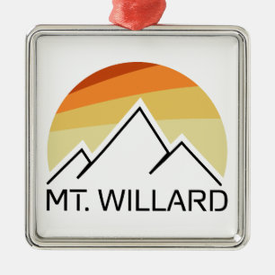 Mt. Willard New Hampshire Retro Metalen Ornament