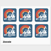 Mt. Willard New Hampshire Sun Eagle Vierkante Sticker (Vel)