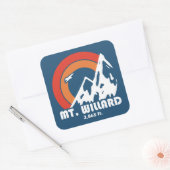 Mt. Willard New Hampshire Sun Eagle Vierkante Sticker (Envelop)