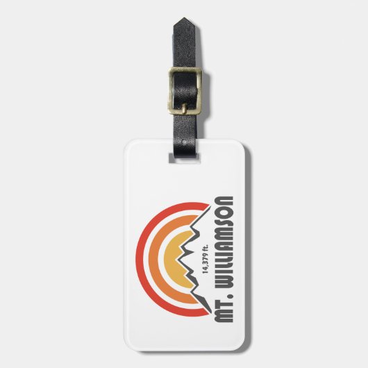 Mt. Williamson California Bagagelabel (Voorkant verticaal)