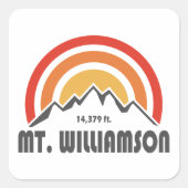 Mt. Williamson California Vierkante Sticker (Voorkant)