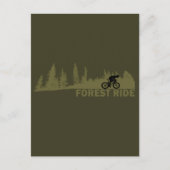 MTB-afdaling bosrit mountainbiken Feestdagenkaart (Voorkant)