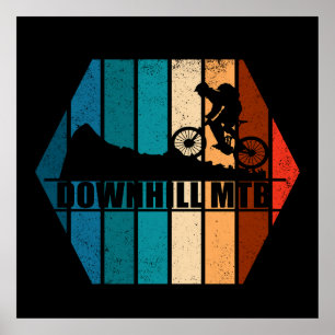 Mtb afdaling mountainbiken  poster