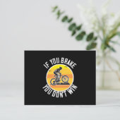 MTB - Als je remt win je niet Briefkaart (Staand voorkant)