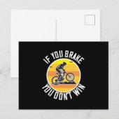 MTB - Als je remt win je niet Briefkaart (Voorkant / Achterkant)