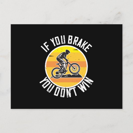 MTB - Als je remt win je niet Briefkaart (Voorkant)