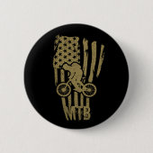 Mtb Amerikaanse Vlag Mountainbike Ronde Button 5,7 Cm (Voorkant)