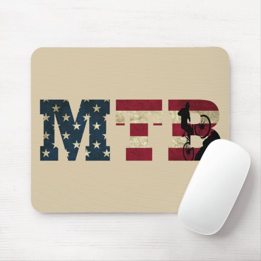 Mtb Amerikaanse vlag Muismat (Met muis)