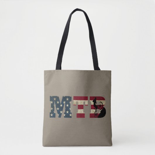 Mtb Amerikaanse vlag Tote Bag (Voorkant)