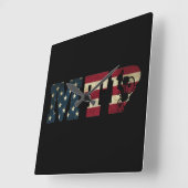 Mtb Amerikaanse vlag  Vierkante Klok (Hoek)